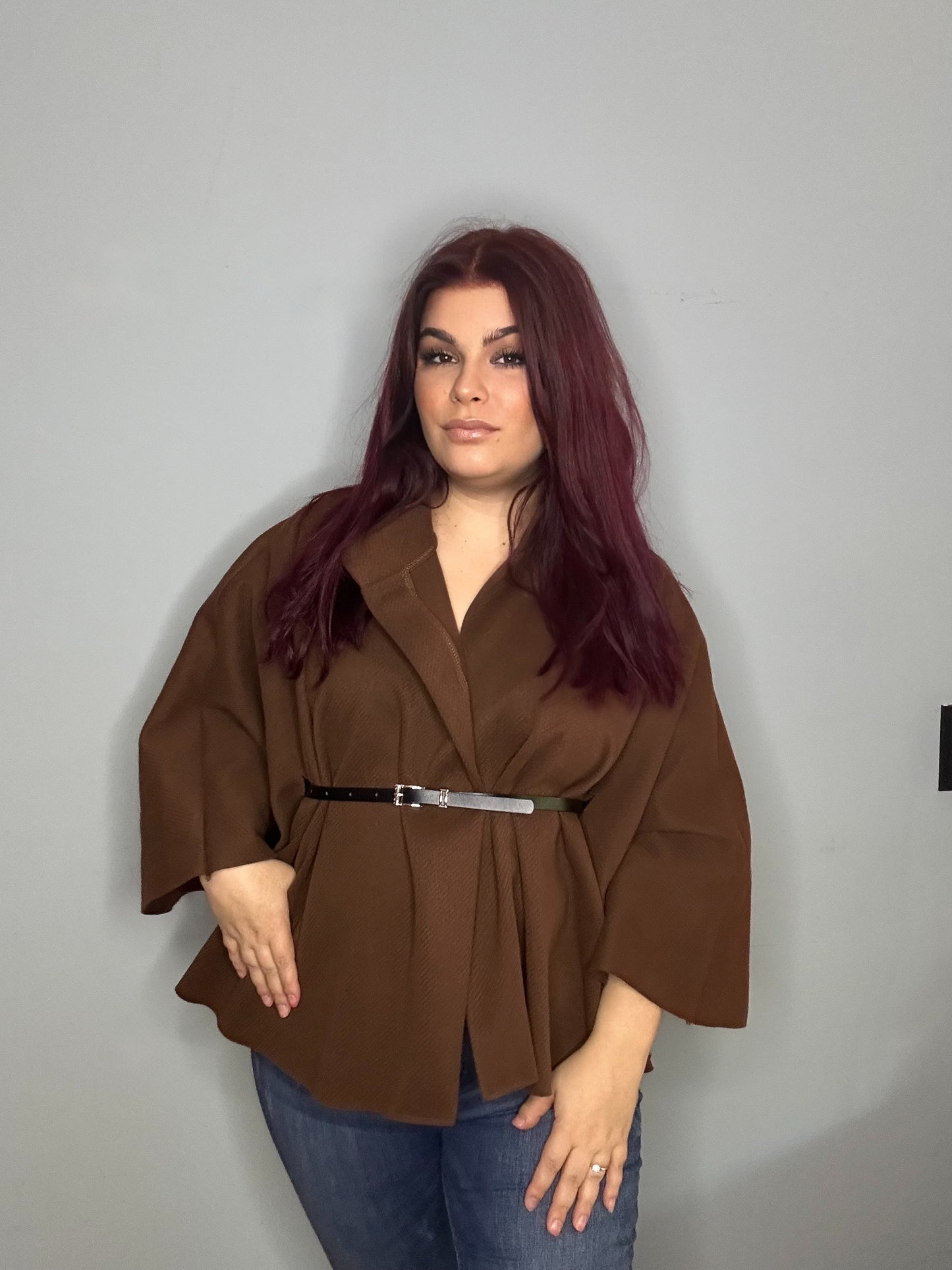 Paris rib poncho beige