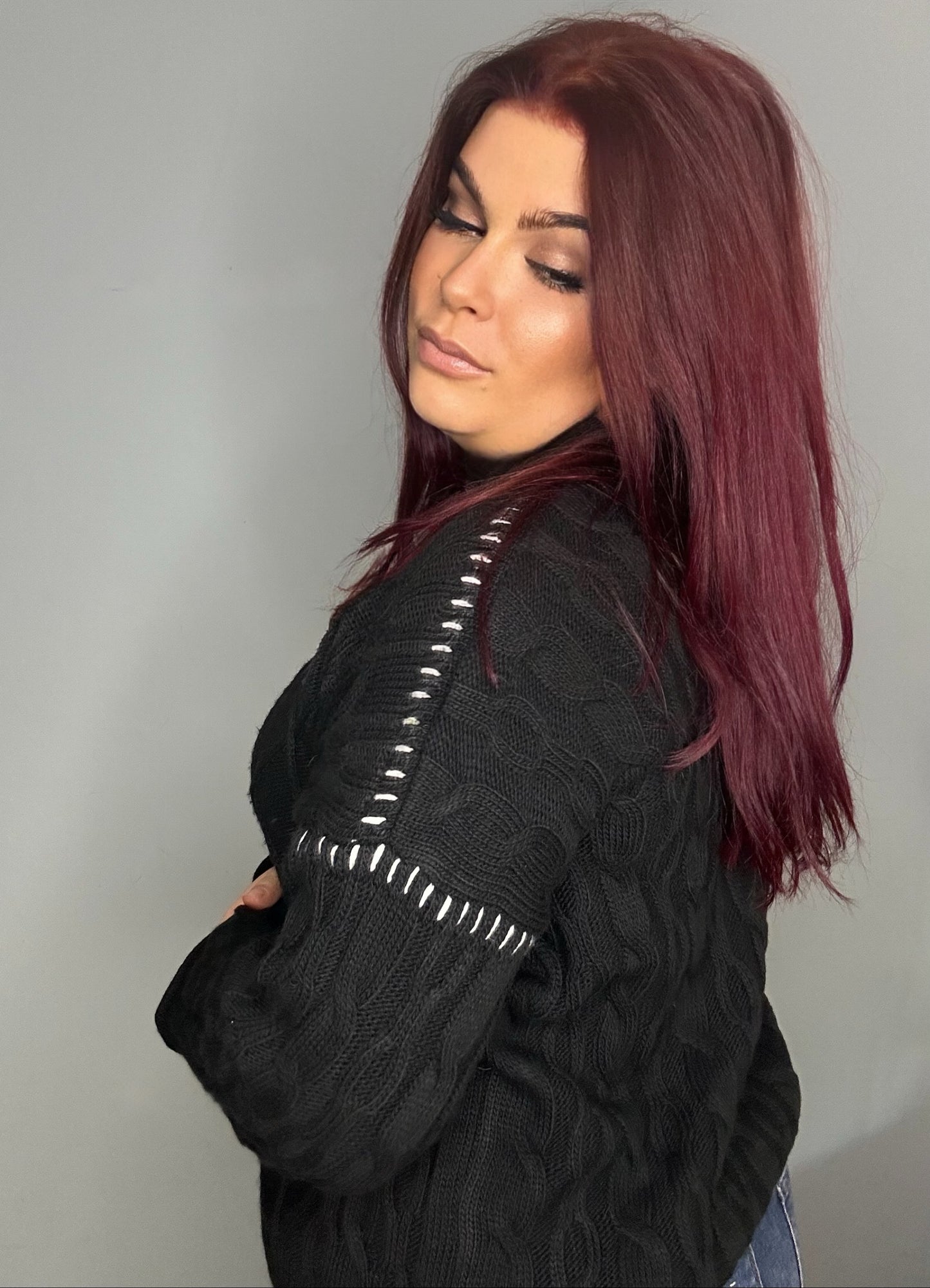 Black rib sweater