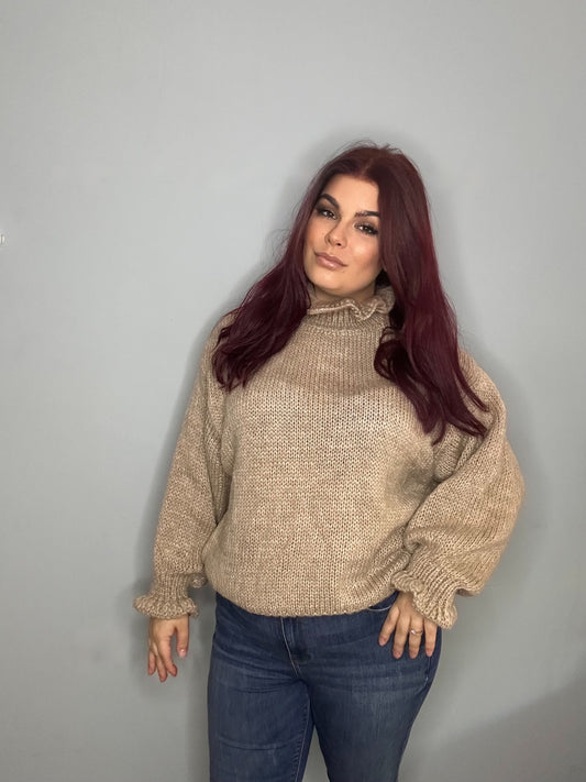 Soft beige trui